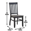 Farmhouse 5pc Dining Set: Two-Tone Finish, Cottage Style Table, Schoolhouse Chairs, Perfect for Gathering