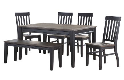 Raven - 6 Piece Dining Set - Dark Brown