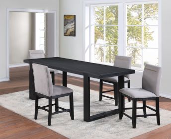 Yves - 5 Piece Counter Height Dining Set - Black