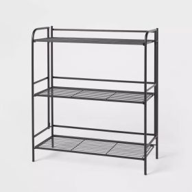 Folding 3 Shelves Black