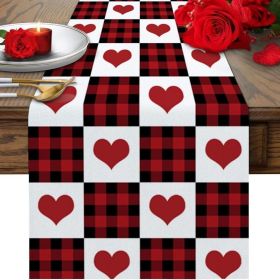 Table Decor Valentine's Day Printed Tablecloth (Color: Style 11, size: 33x183 cm)